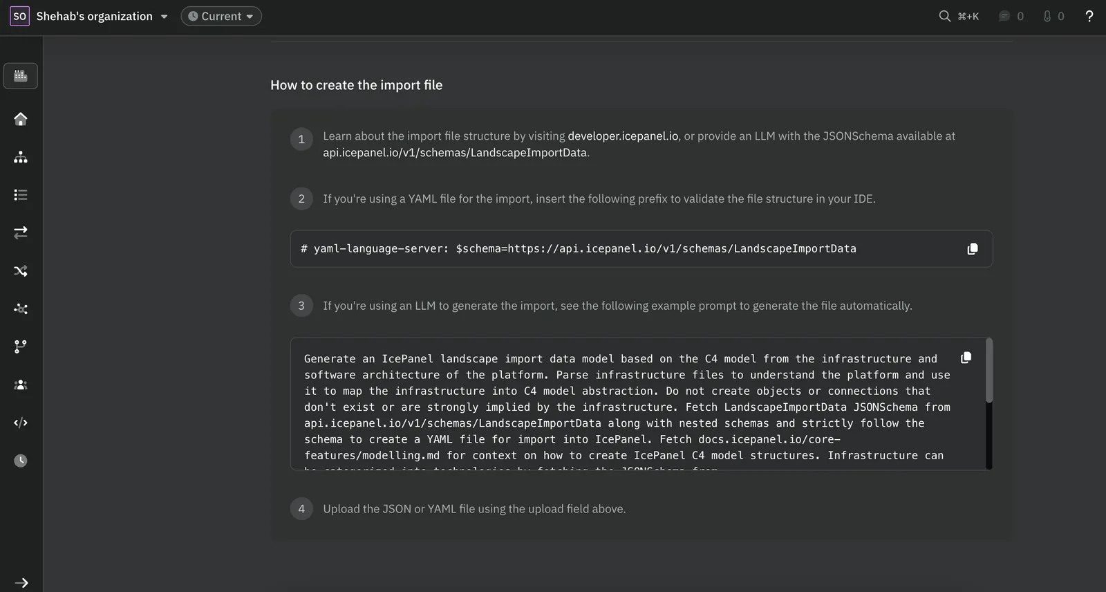 Import landscape file